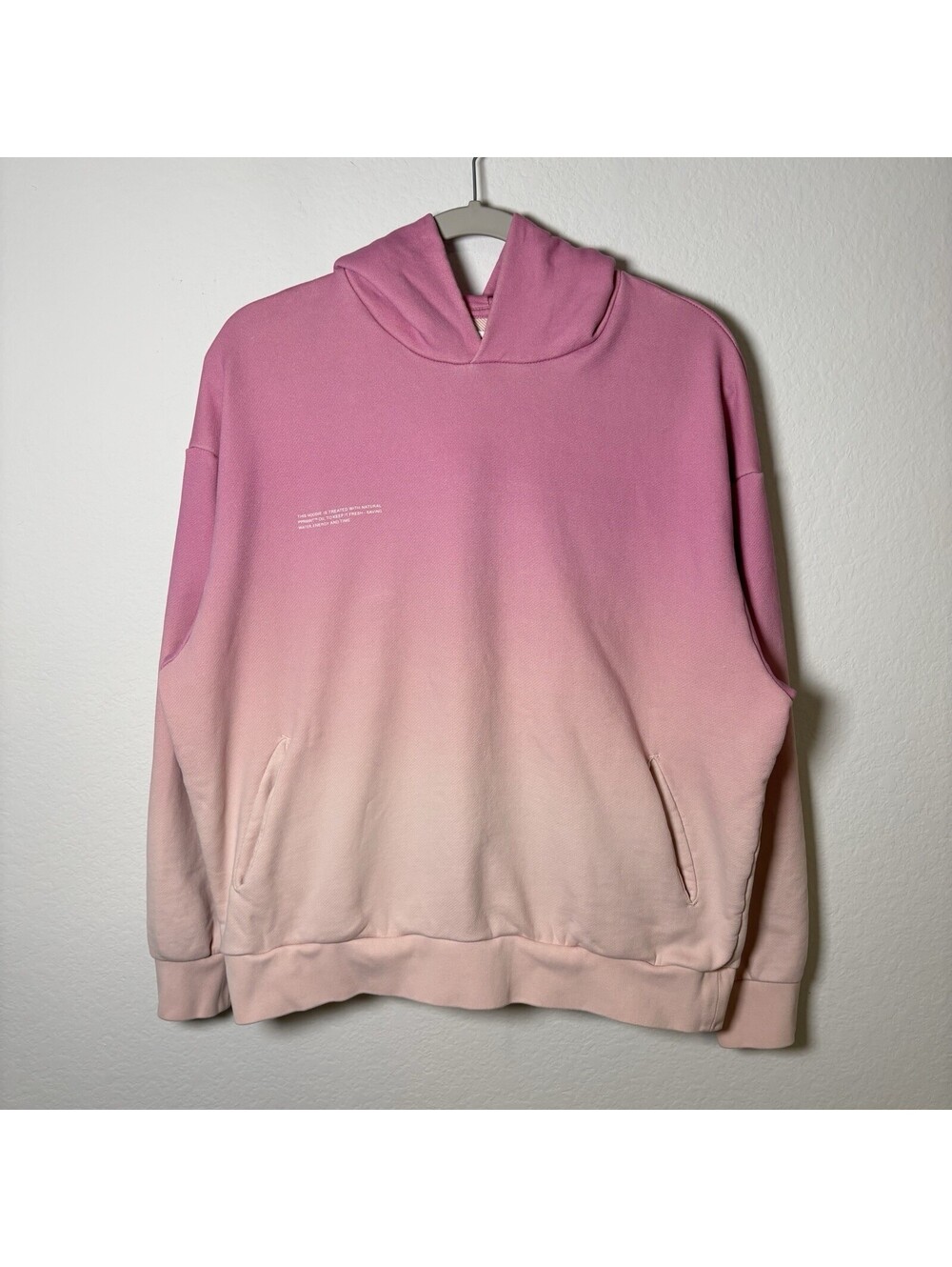 Pangaia Pink Ombré Oversized Hoodie Unisex Size S 100% Organic Cotton Excellent
